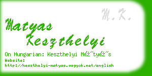 matyas keszthelyi business card